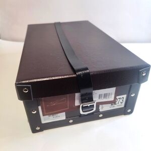 Alaia Brown Leather Shoes Box with Black Strap